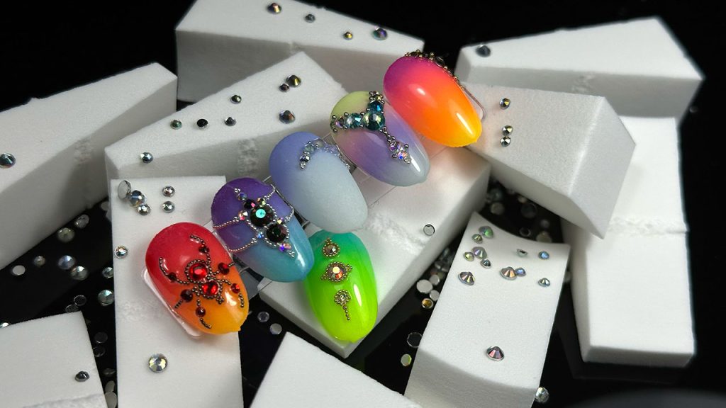 Dégradé colore bijoux